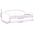 Pemberly Row Contemporary Polyester Fabric DayBed in Light Grey