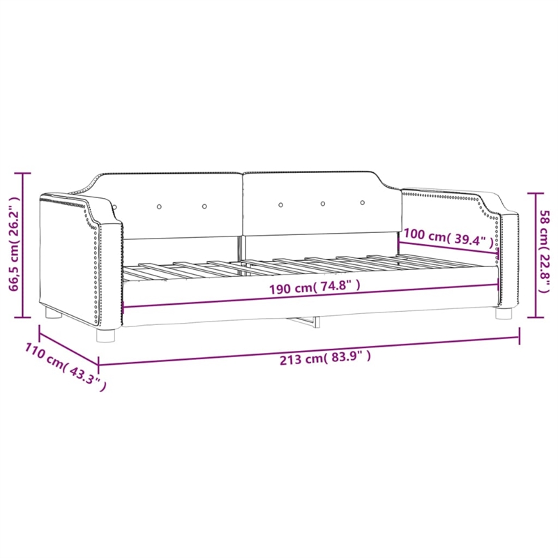 Pemberly Row Contemporary Solid Wood Twin Day Bed in Light Grey Fabric