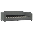 Pemberly Row Contemporary Solid Wood Twin Day Bed Frame in Dark Grey