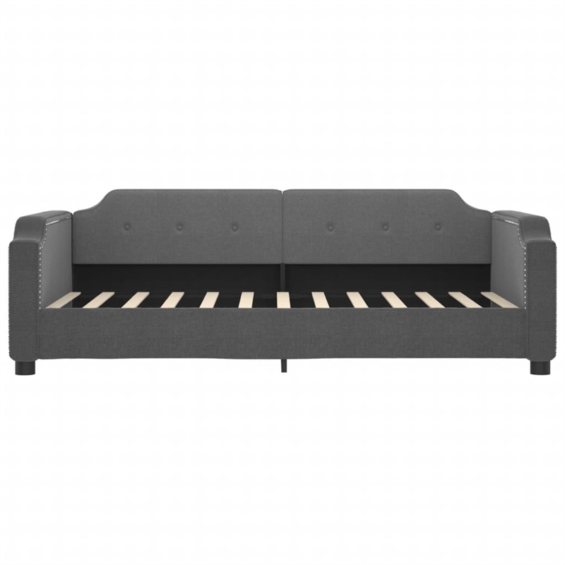 Pemberly Row Contemporary Solid Wood Twin Day Bed Frame in Dark Grey
