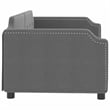 Pemberly Row Contemporary Solid Wood Twin Day Bed Frame in Dark Grey