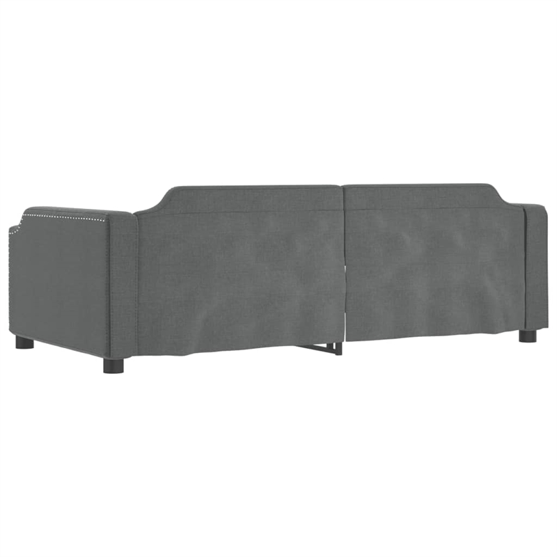 Pemberly Row Contemporary Solid Wood Twin Day Bed Frame in Dark Grey