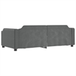 Pemberly Row Contemporary Solid Wood Twin Day Bed Frame in Dark Grey