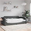 Pemberly Row Contemporary Solid Wood Twin Day Bed Frame in Dark Grey