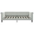 Pemberly Row Contemporary Velvet Day Bed in Light Gray Finish