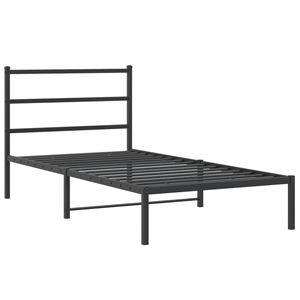 Pemberly Row Contemporary Engineered wood Twin Bed Frame in Black