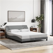 Pemberly Row Contemporary Queen Engineered Wood Bed Frame in Light Grey