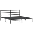 Pemberly Row Rectangular Powder-Coated Steel Full Bed Frame in Black