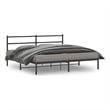 Pemberly Row Rectangular Powder-Coated Steel Full Bed Frame in Black