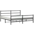 Pemberly Row 76 x 79.9 Steel Powder-Coated Bed Frame in Black