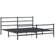 Pemberly Row 76 x 79.9 Steel Powder-Coated Bed Frame in Black