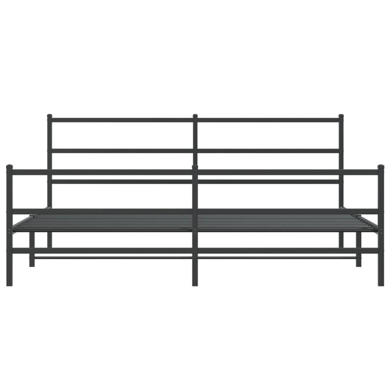 Pemberly Row 76 x 79.9 Steel Powder-Coated Bed Frame in Black