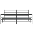 Pemberly Row 76 x 79.9 Steel Powder-Coated Bed Frame in Black