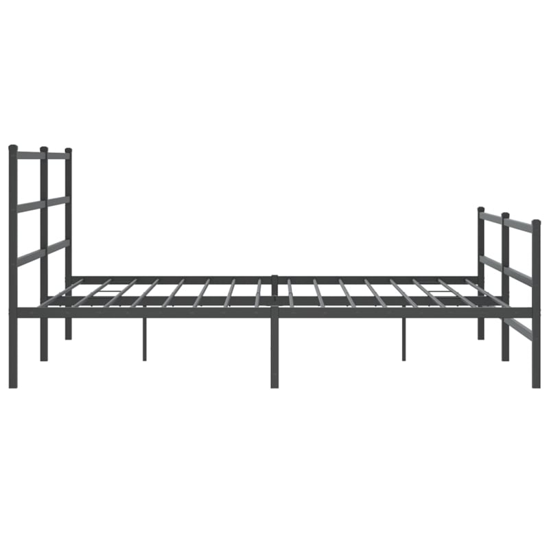 Pemberly Row 76 x 79.9 Steel Powder-Coated Bed Frame in Black