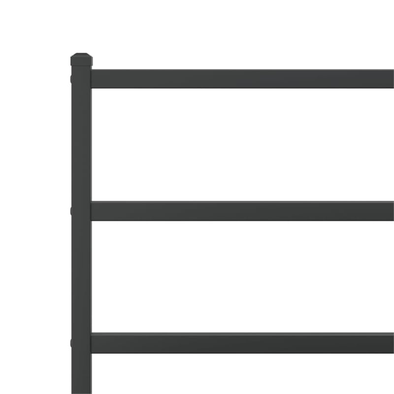 Pemberly Row 76 x 79.9 Steel Powder-Coated Bed Frame in Black