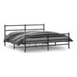 Pemberly Row 76 x 79.9 Steel Powder-Coated Bed Frame in Black