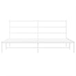 Pemberly Row Rectangular Powder-Coated Steel Full Bed Frame in White