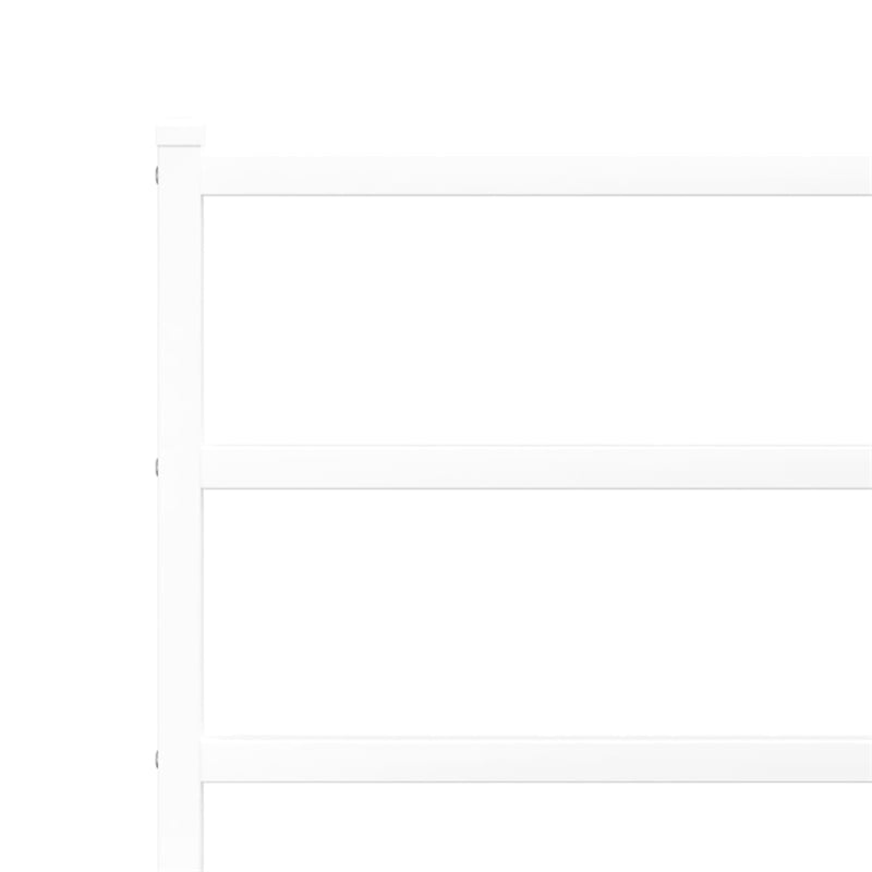 Pemberly Row Rectangular Powder-Coated Steel Full Bed Frame in White