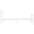 Pemberly Row Rectangular Modern Steel Twin Bed Frame Bed Frame in White