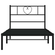 Pemberly Row Rectangular Steel Single Modern Bed Frame in Black