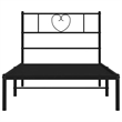 Pemberly Row Contemporary Powder-Coated Steel Twin Bed Frame in Black