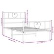 Pemberly Row Contemporary Powder-Coated Steel Twin Bed Frame in Black