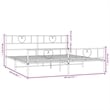 Pemberly Row Powder-Coated Steel Cal King/Double Bed Frame in Black