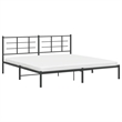 Pemberly Row Powder-Coated Steel King/Double Bed Frame in Black