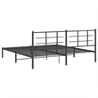 Pemberly Row Powder-Coated Steel King/Double Bed Frame in Black