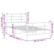 Pemberly Row Contemporary Powder-Coated Steel Twin Bed Frame in Black
