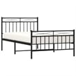 Pemberly Row Contemporary Powder-Coated Steel Twin Bed Frame in Black