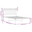 Pemberly Row Rectangular Powder-Coated Steel Twin Bed Frame in White