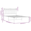 Pemberly Row Rectangular Twin Powder-Coated Steel Bed Frame in White
