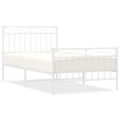 Pemberly Row 39.4 x 74.8 Powder-coated steel Bed Frame in White