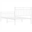 Pemberly Row 39.4 x 74.8 Powder-coated steel Bed Frame in White