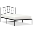 Pemberly Row Contemporary Powder-Coated Steel Twin Bed Frame in Black