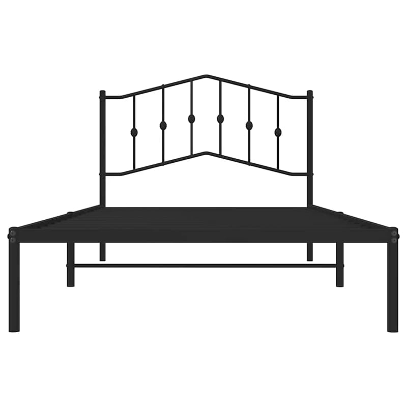 Pemberly Row Contemporary Engineered wood Twin Bed Frame in Black