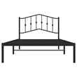 Pemberly Row Contemporary Engineered wood Twin Bed Frame in Black