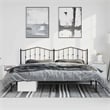 Pemberly Row Rectangular Powder-Coated Steel King Bed Frame in Black