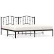 Pemberly Row Rectangular Traditional Steel Full Bed Frame in Black