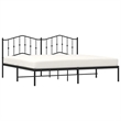 Pemberly Row Rectangular Traditional Steel Full Bed Frame in Black