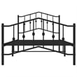 Pemberly Row Contemporary Powder-Coated Steel Twin Bed Frame in Black