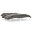 Pemberly Row Powder-Coated Steel King/Double Bed Frame in White