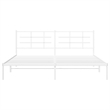 Pemberly Row Powder-Coated Steel King/Double Bed Frame in White