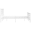 Pemberly Row Powder-Coated Steel Full/Double Bed Frame in White