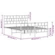 Pemberly Row Contemporary Powder-Coated Steel King Bed Frame in Black