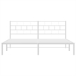 Pemberly Row King/Double Metal Powder Coated Steel Bed Frame in White