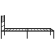 Pemberly Row Contemporary Powder-Coated Steel Twin Bed Frame in Black