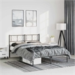 Pemberly Row Contemporary Powder-Coated Steel King Bed Frame in Black