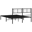 Pemberly Row Contemporary Powder-Coated Steel King Bed Frame in Black